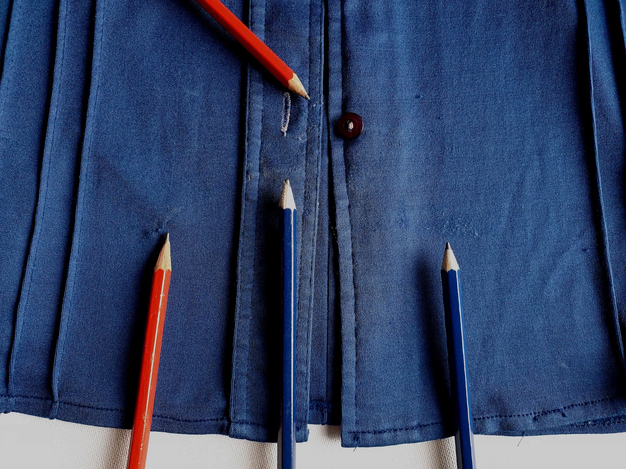 1970s Blue Stretch Body Shirt - M