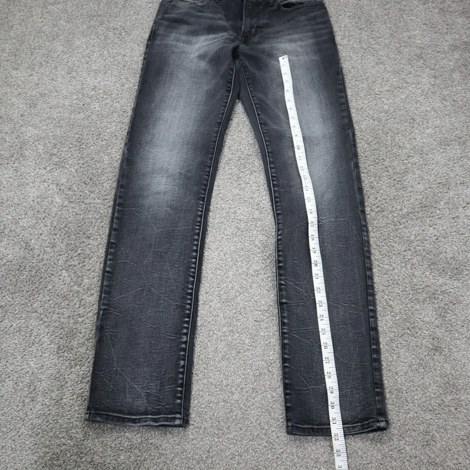 American Eagle Womens Stretch Flex Slim Straight Denim Jeans Black Size 30X34