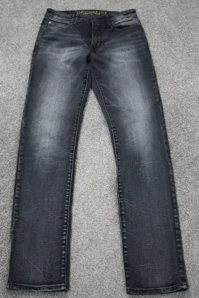 American Eagle Womens Stretch Flex Slim Straight Denim Jeans Black Size 30X34