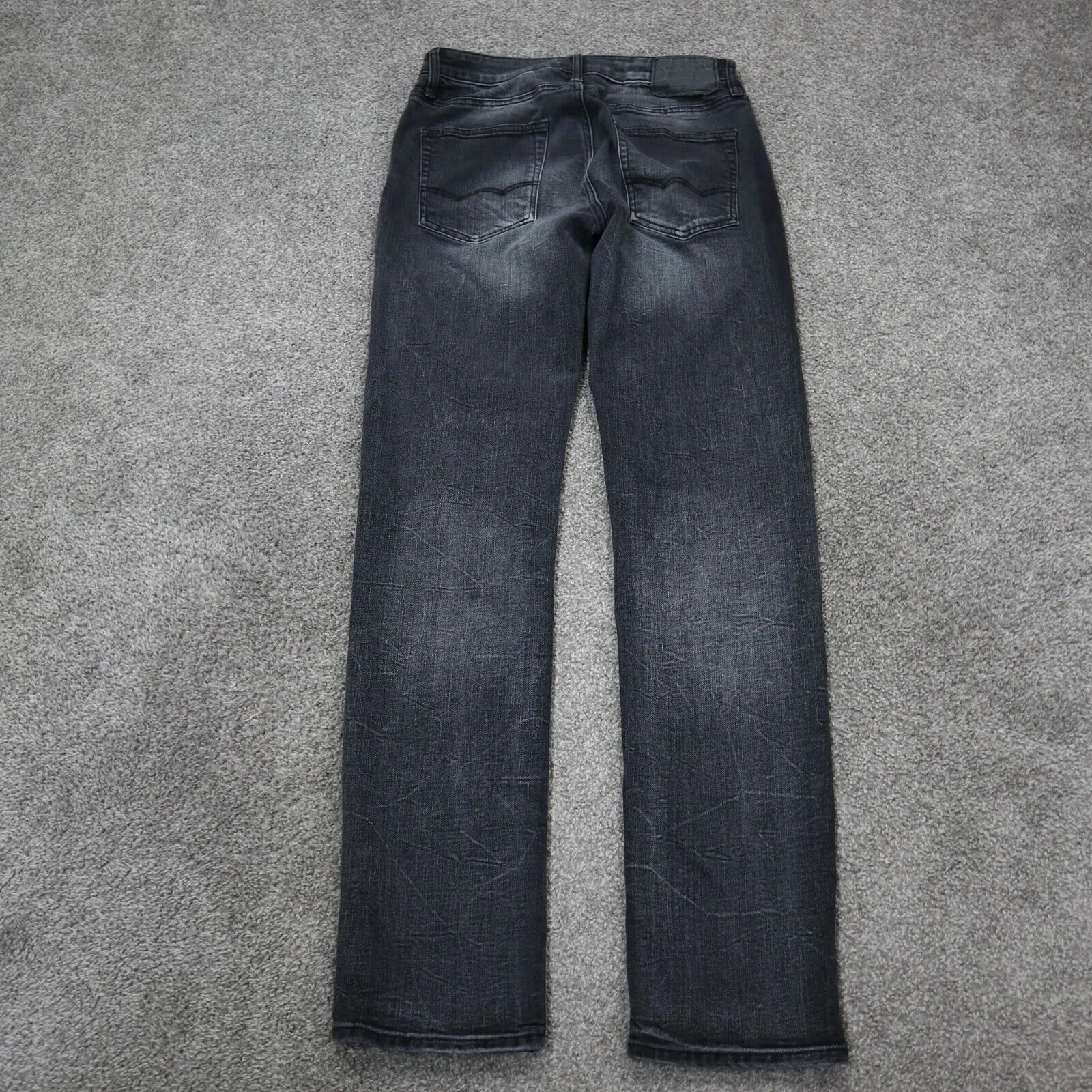 American Eagle Womens Stretch Flex Slim Straight Denim Jeans Black Size 30X34
