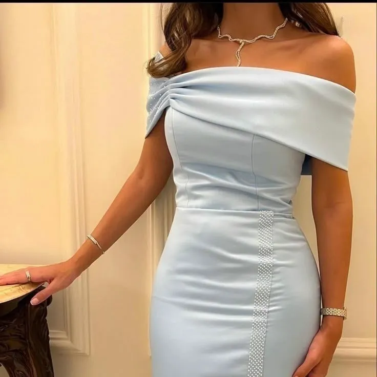 Baby Blue Party Dress Evening Prom Dress Custom Made   fg7454