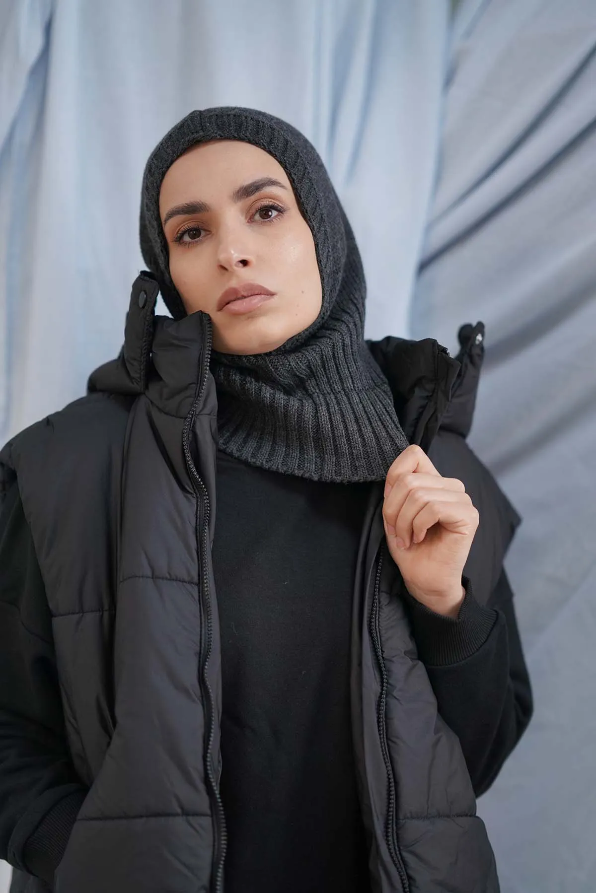 Balaclava Hijab - Dark Gray