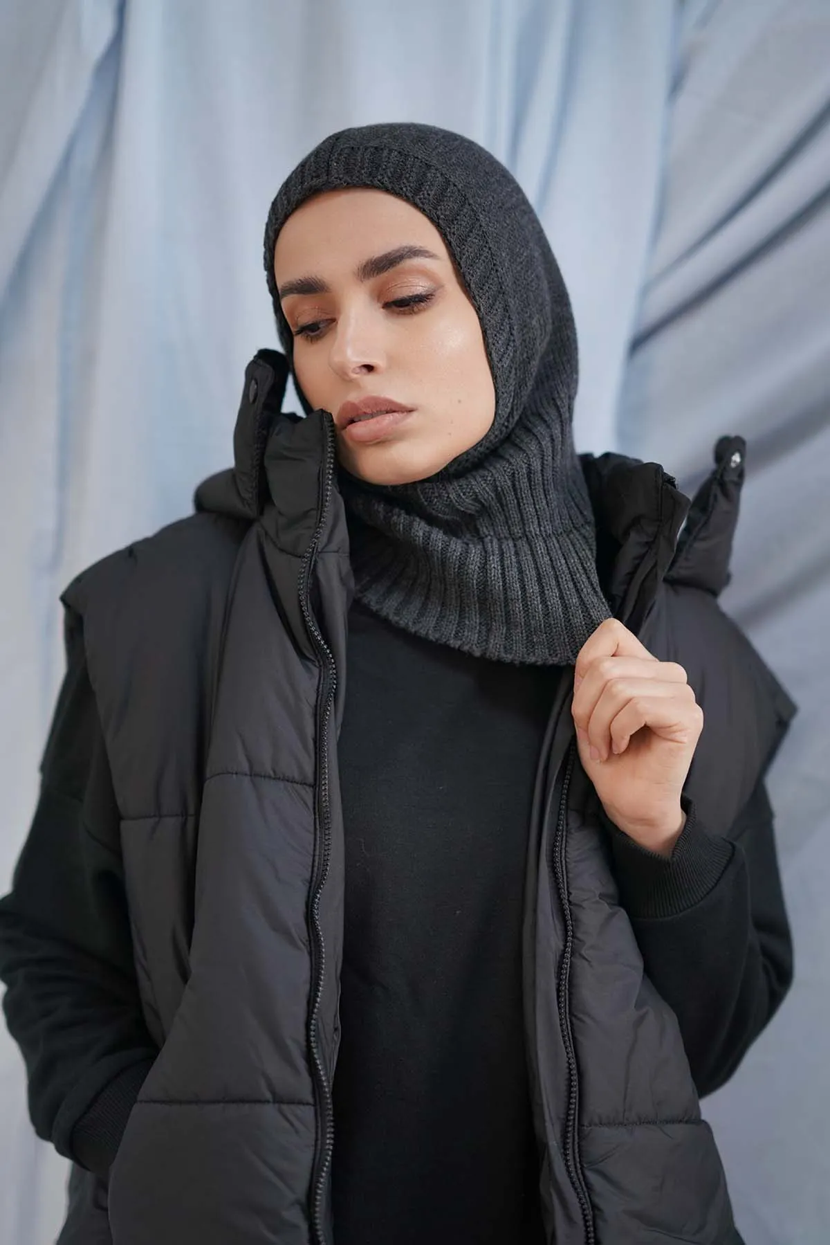 Balaclava Hijab - Dark Gray