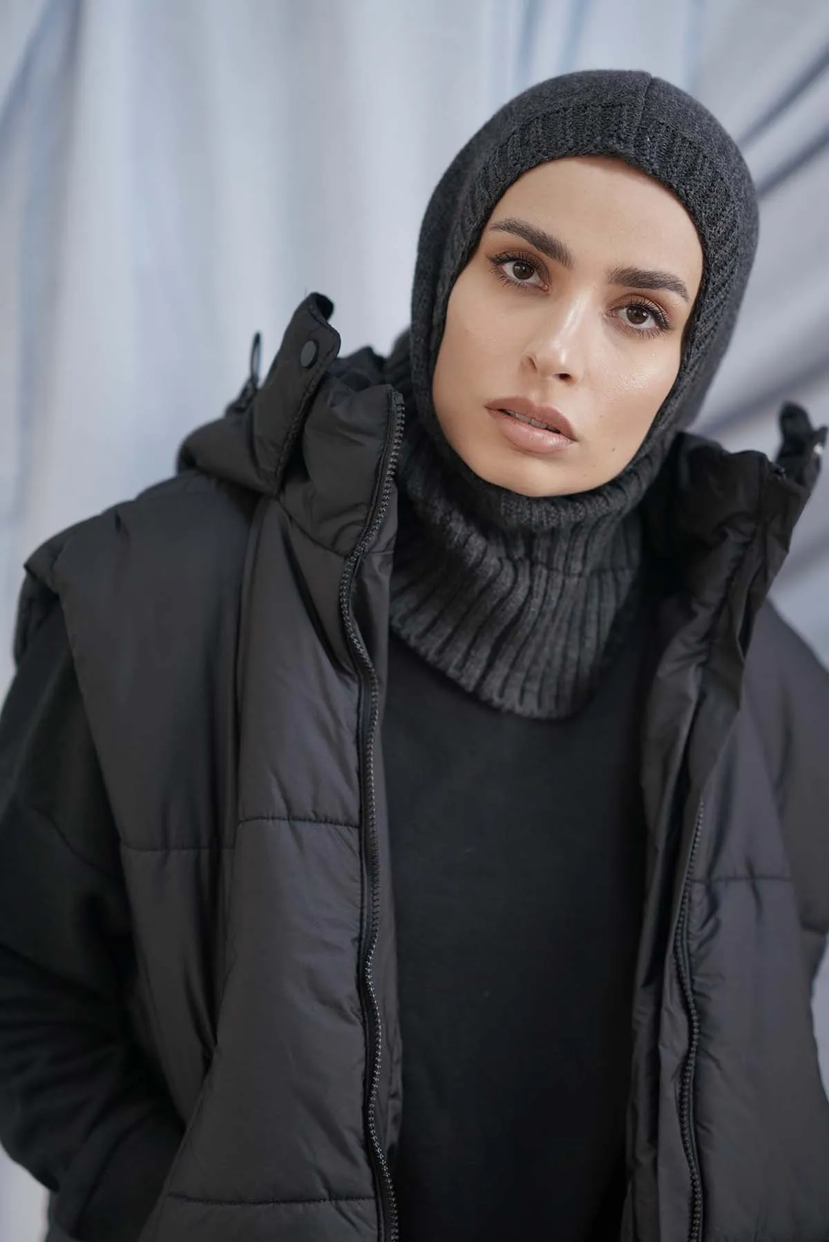 Balaclava Hijab - Dark Gray