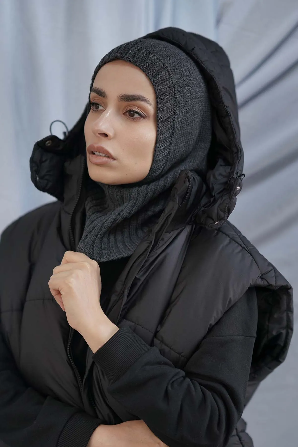 Balaclava Hijab - Dark Gray