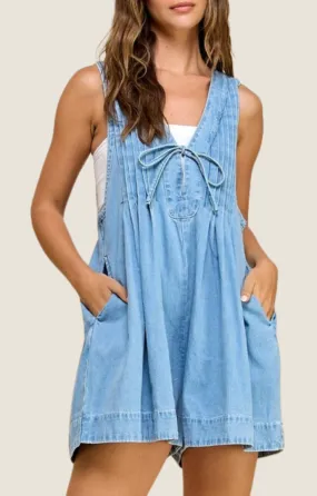 Carmen Light Denim Romper