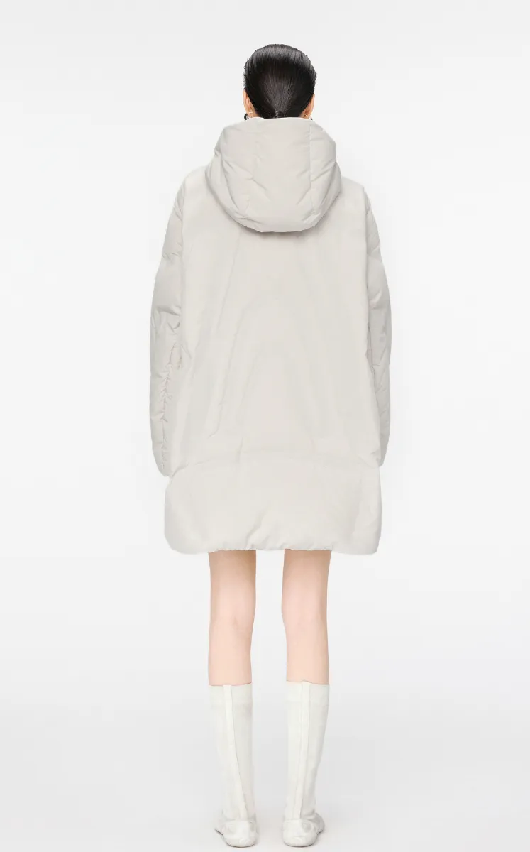 Coat / JNBY Oversized Quilted A-Line Hooded Down Coat