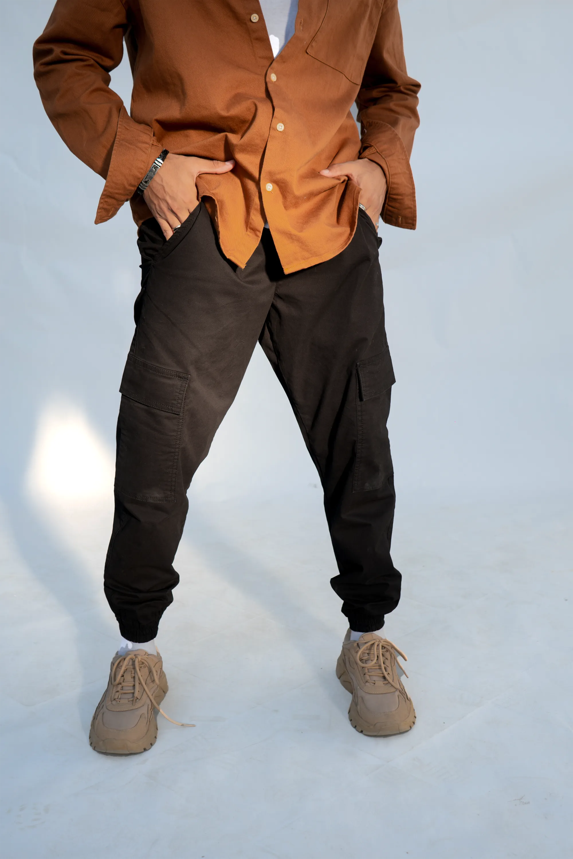 Cuffed Cargo Black Men