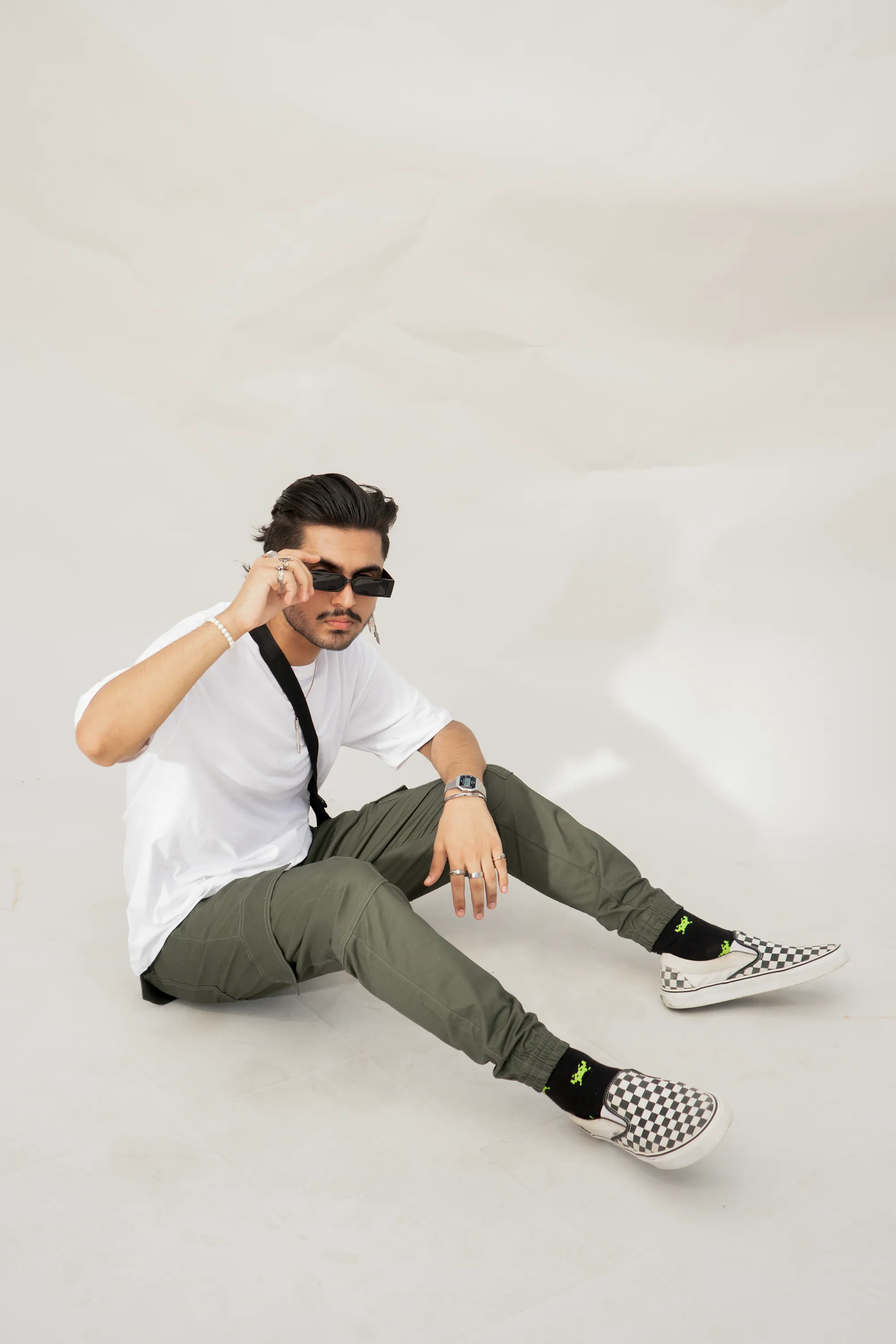 Cuffed Cargo Khaki Men