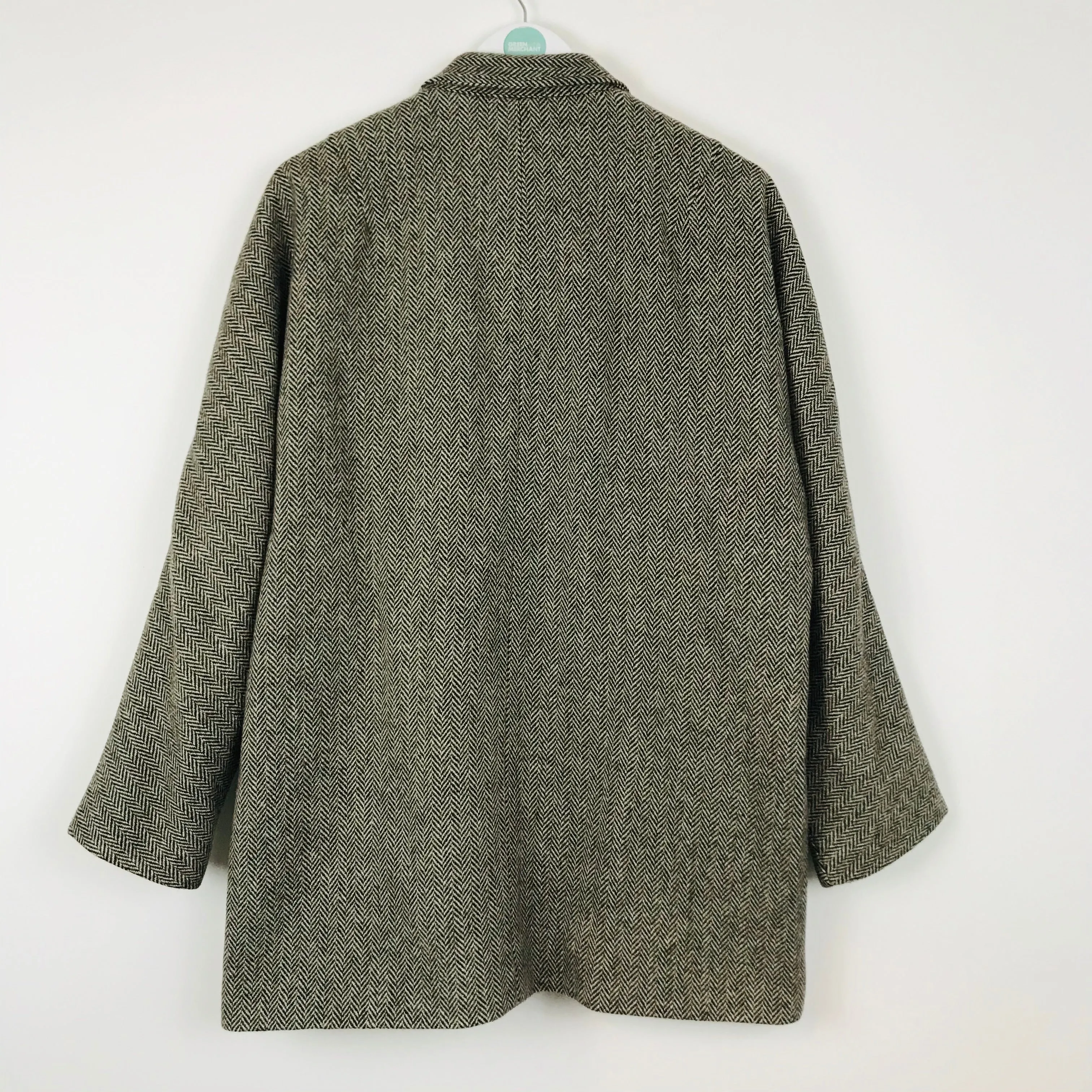 Denim & Supply Ralph Lauren Womens Tweed Overcoat | L | Grey
