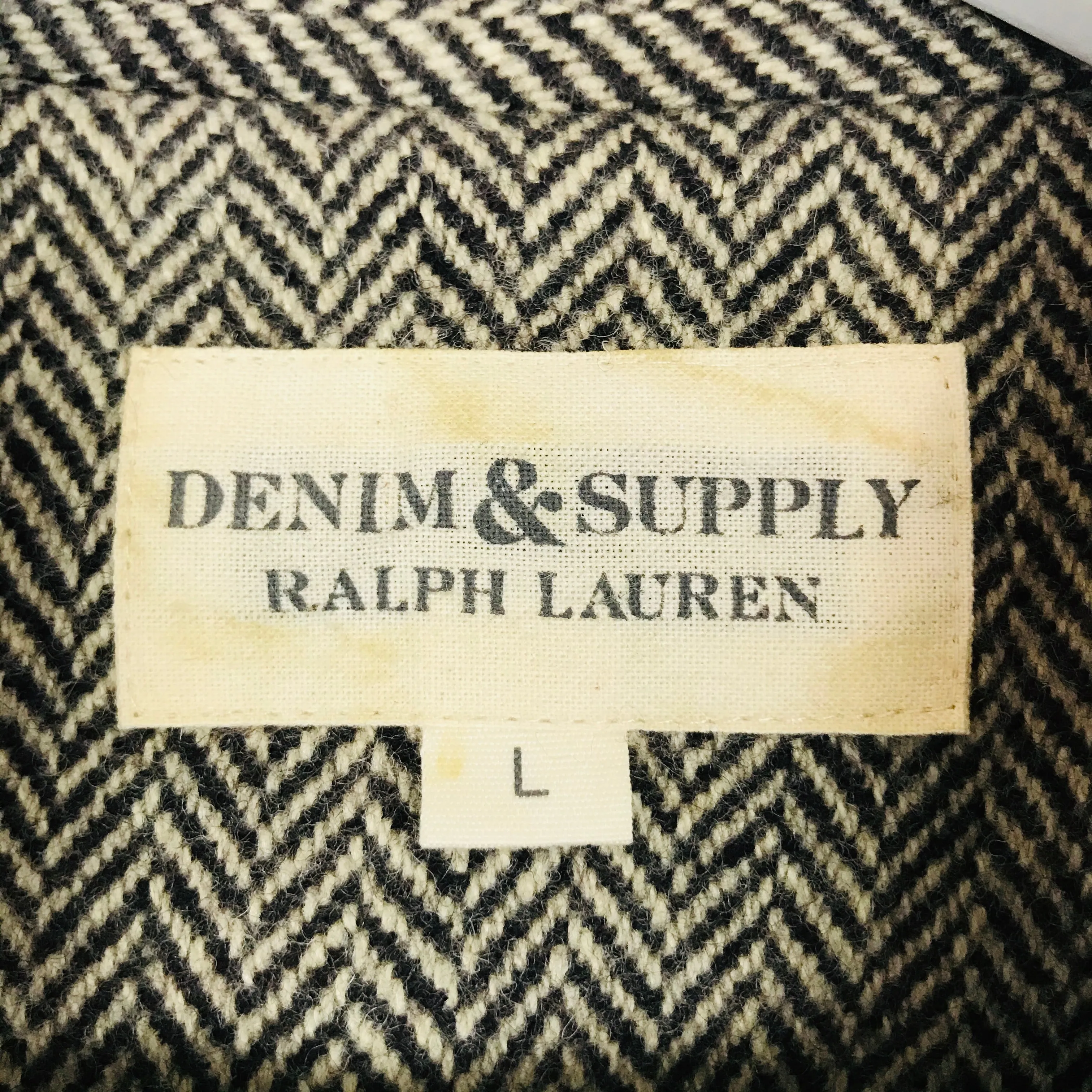 Denim & Supply Ralph Lauren Womens Tweed Overcoat | L | Grey
