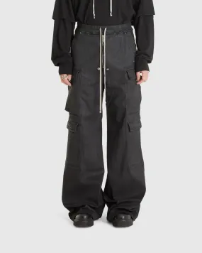 Double Cargo Trousers Black Wax