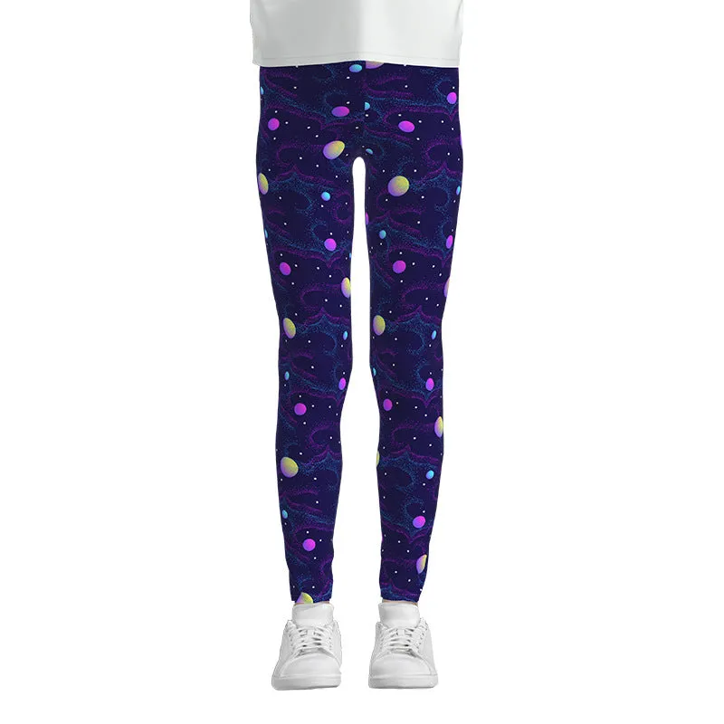 Dreamy Delights: Milk Silk Digital Print Girls Leggings