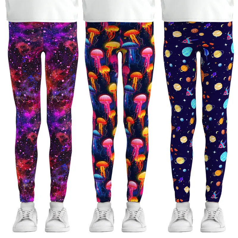 Dreamy Delights: Milk Silk Digital Print Girls Leggings