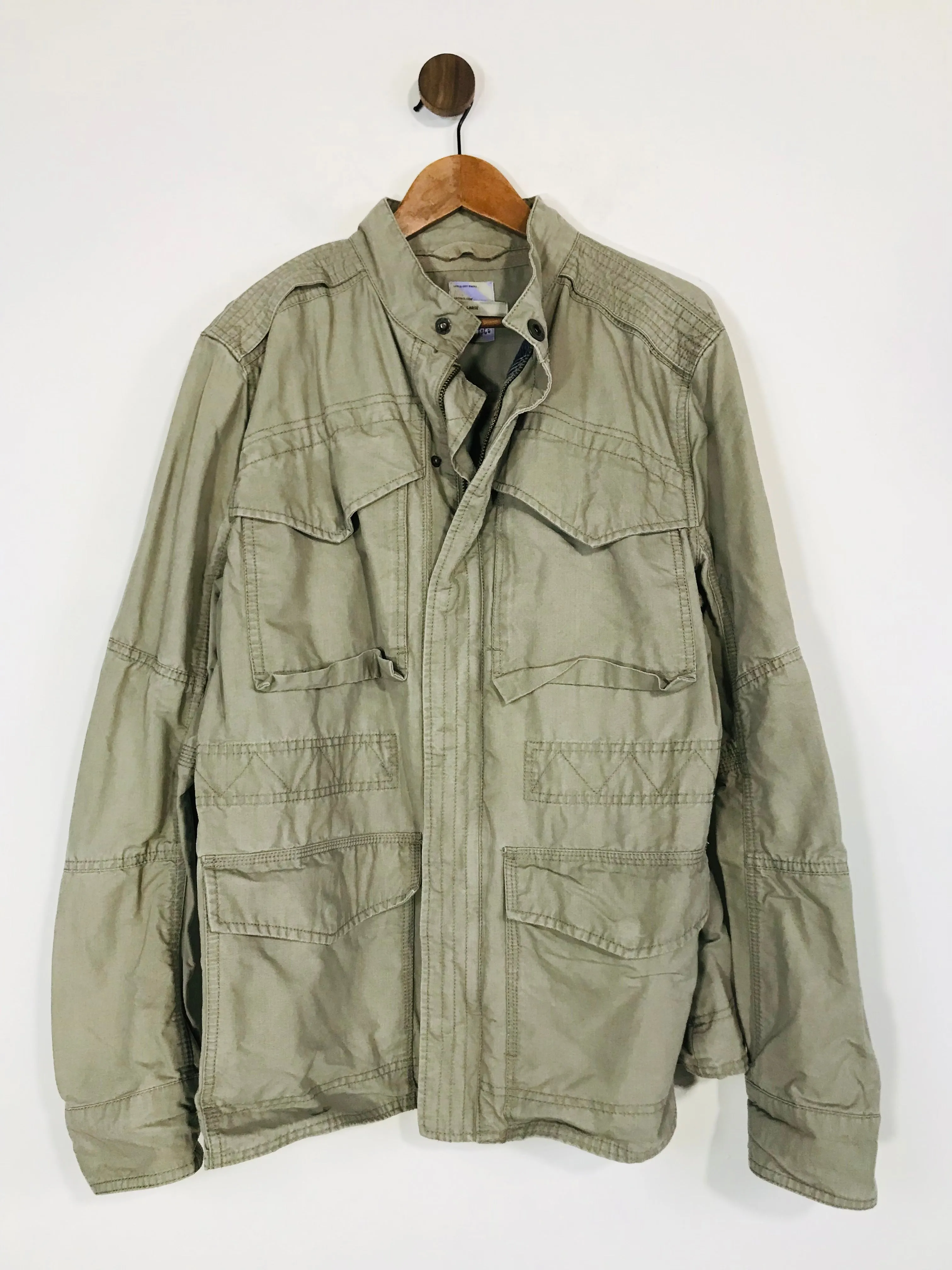 Fat Face Men's Cotton Military Coat | L | Grey
