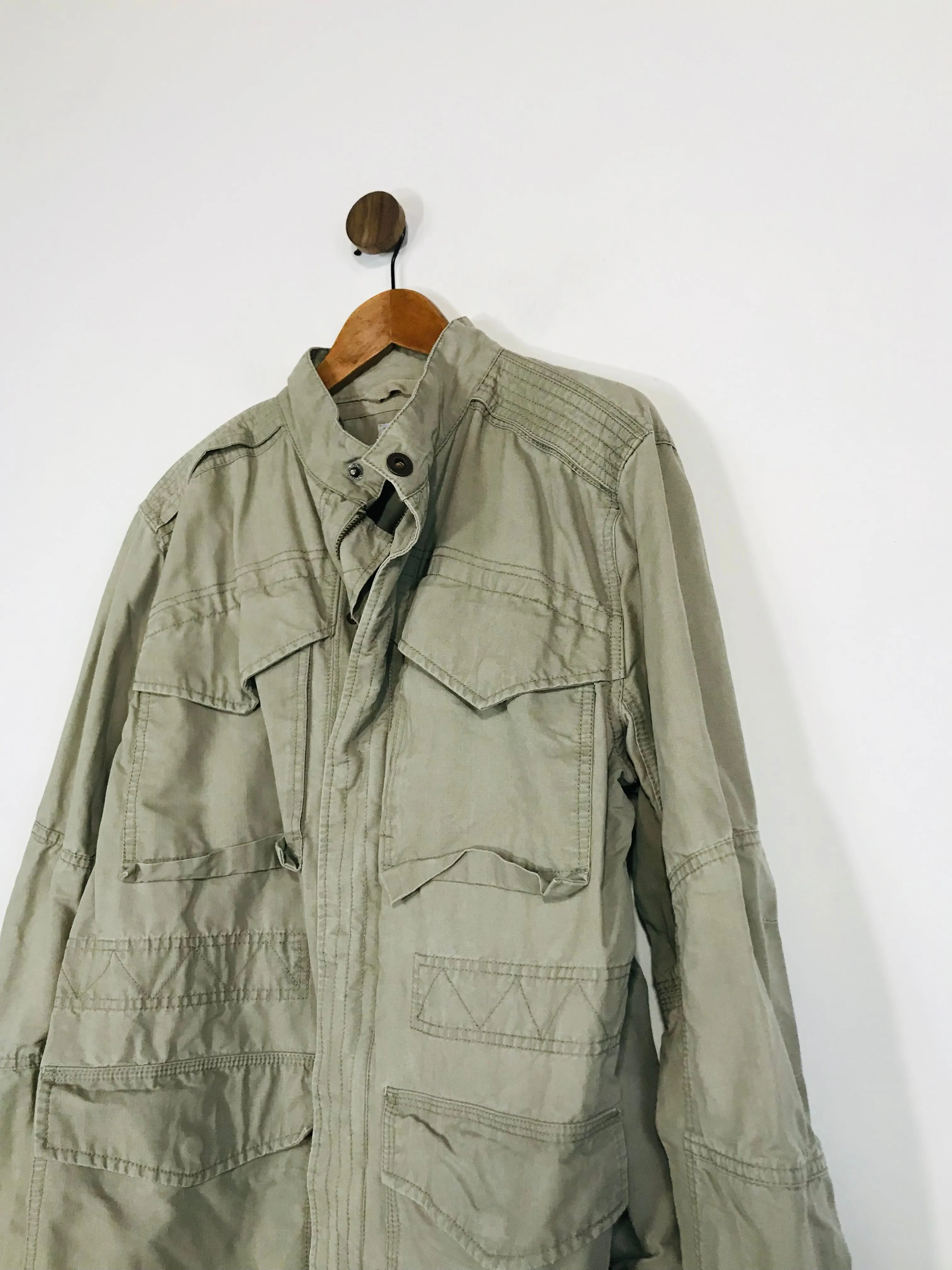 Fat Face Men's Cotton Military Coat | L | Grey