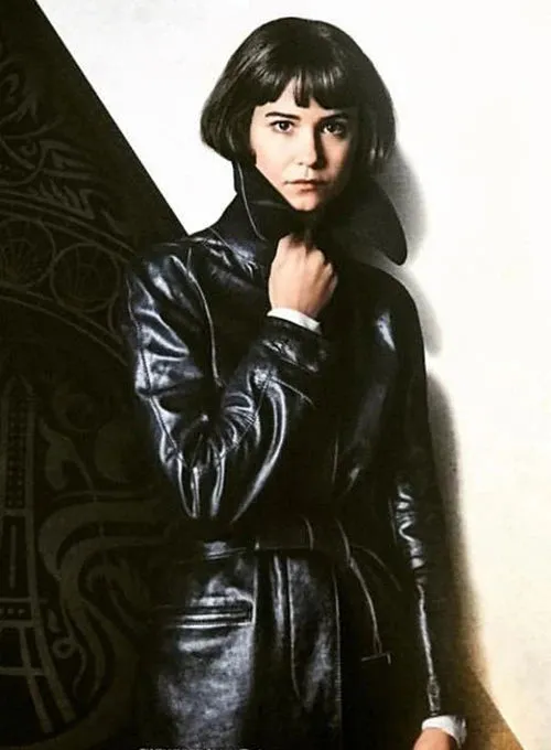 Katherine Waterston Fantastic Beasts Leather Long Coat