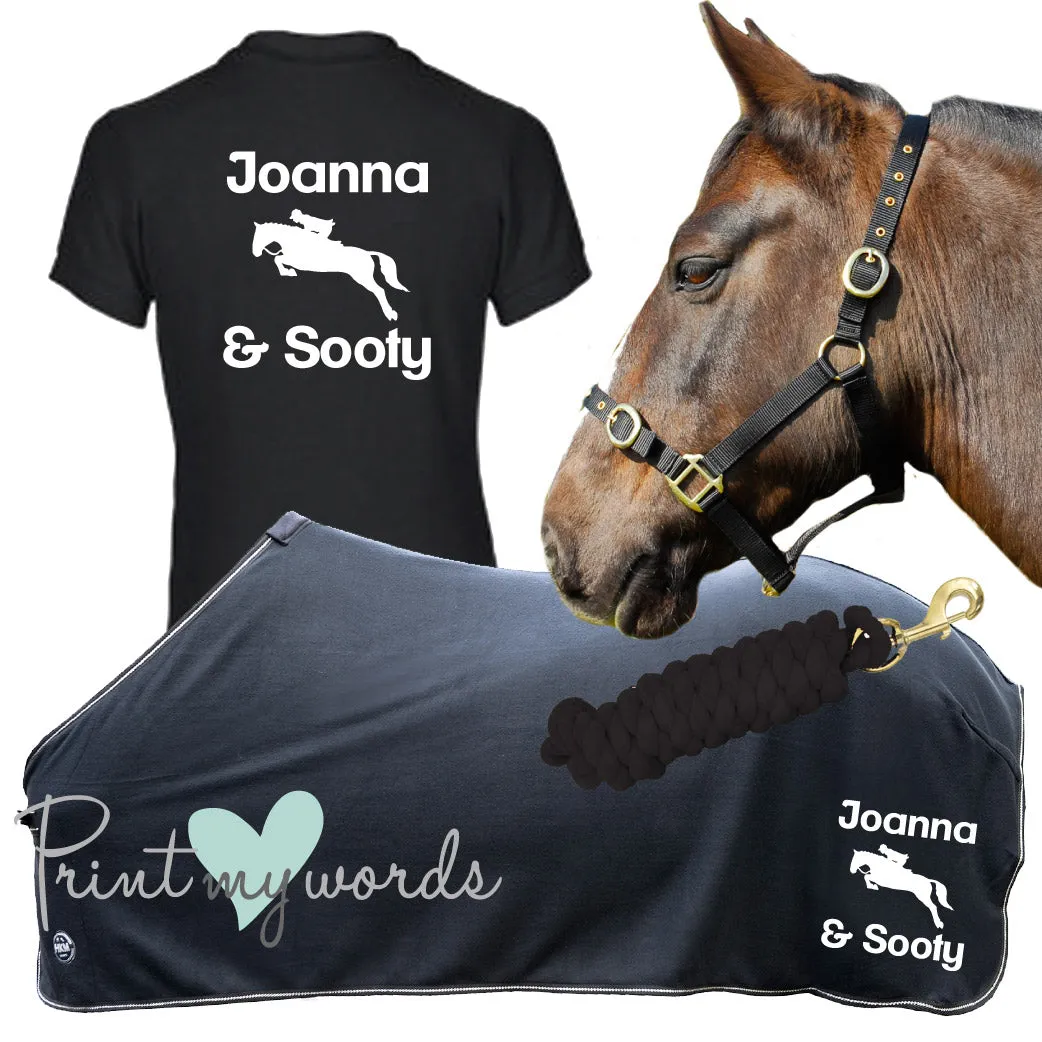 'Lola' Children's Personalised Matching Equestrian Set - Jumping Design