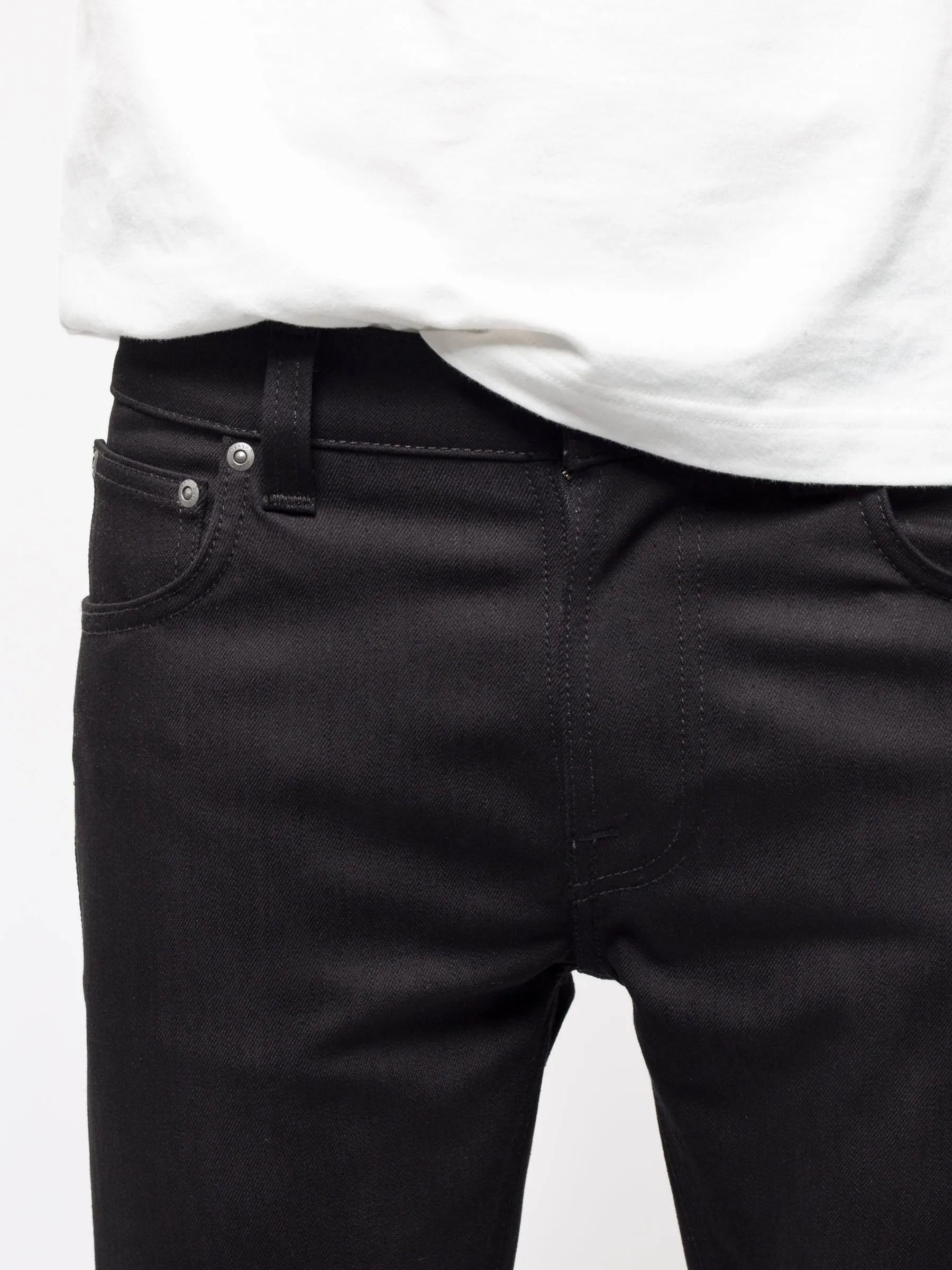 Nudie Jeans Co - Thin Finn Dry Cold Black - Jean Slim Noir