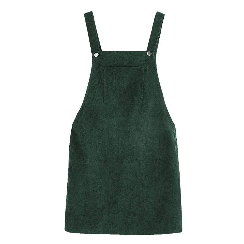 Pocket Retro Corduroy Dress
