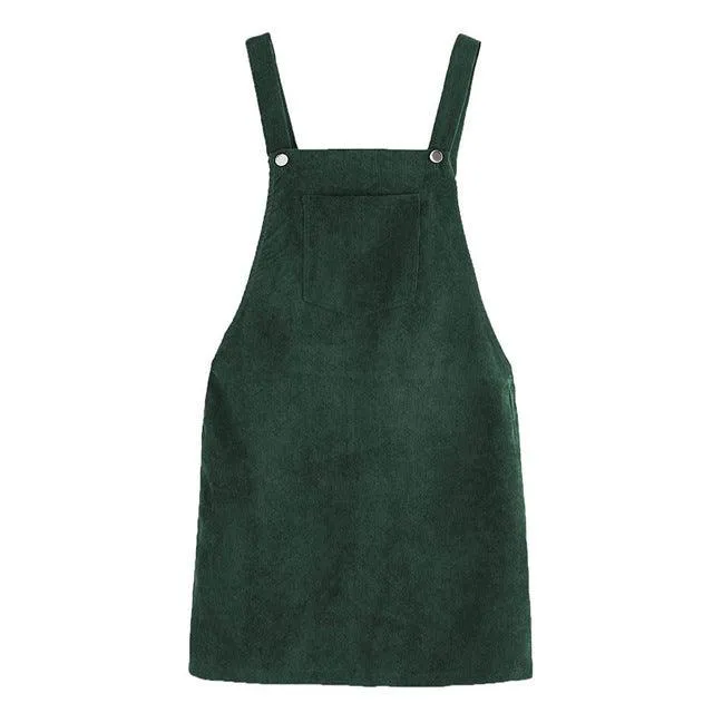 Pocket Retro Corduroy Dress