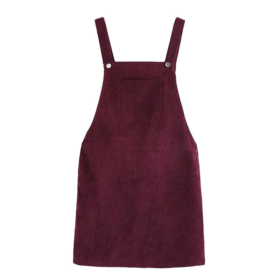 Pocket Retro Corduroy Dress
