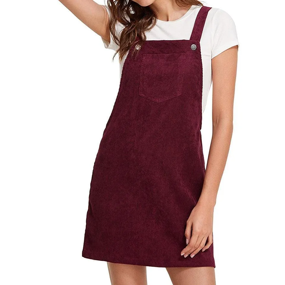 Pocket Retro Corduroy Dress