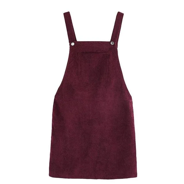 Pocket Retro Corduroy Dress