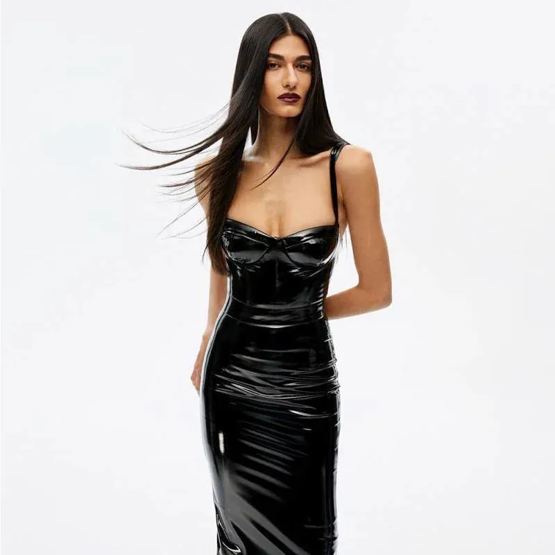 Rollin' On Our Bed Leather Dress