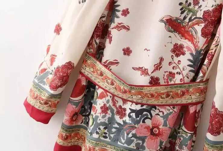 ROSE FLORAL BELTED BLAZER