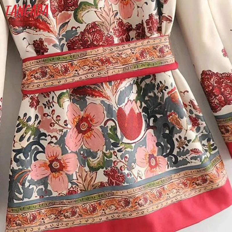ROSE FLORAL BELTED BLAZER