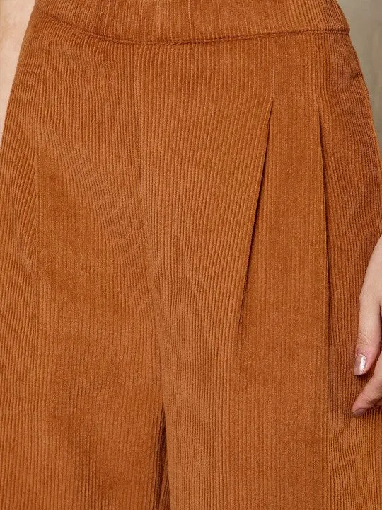 Rust brown corduroy Three Piece Coord Set