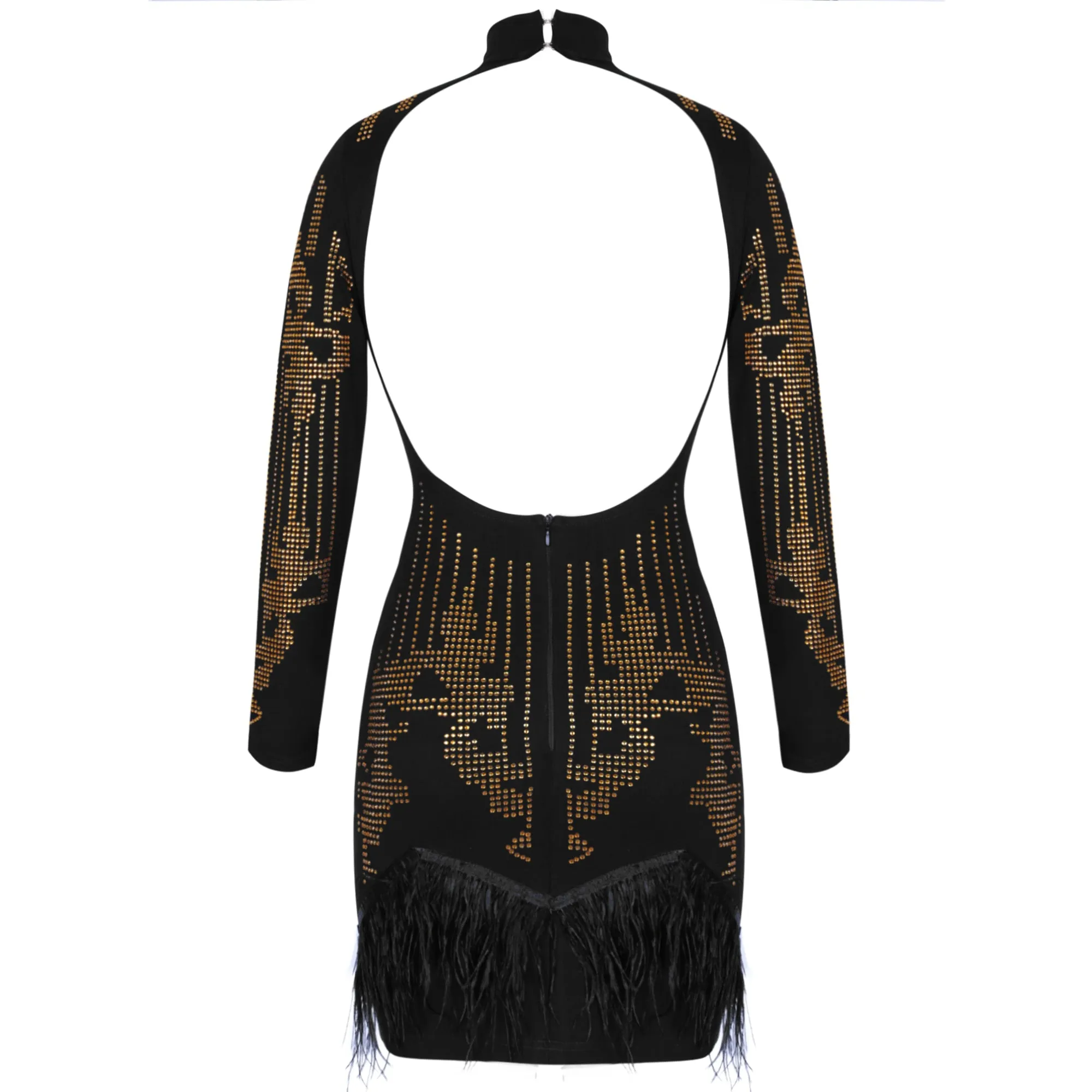 Shining Rhinestone Bandage Mini Dress