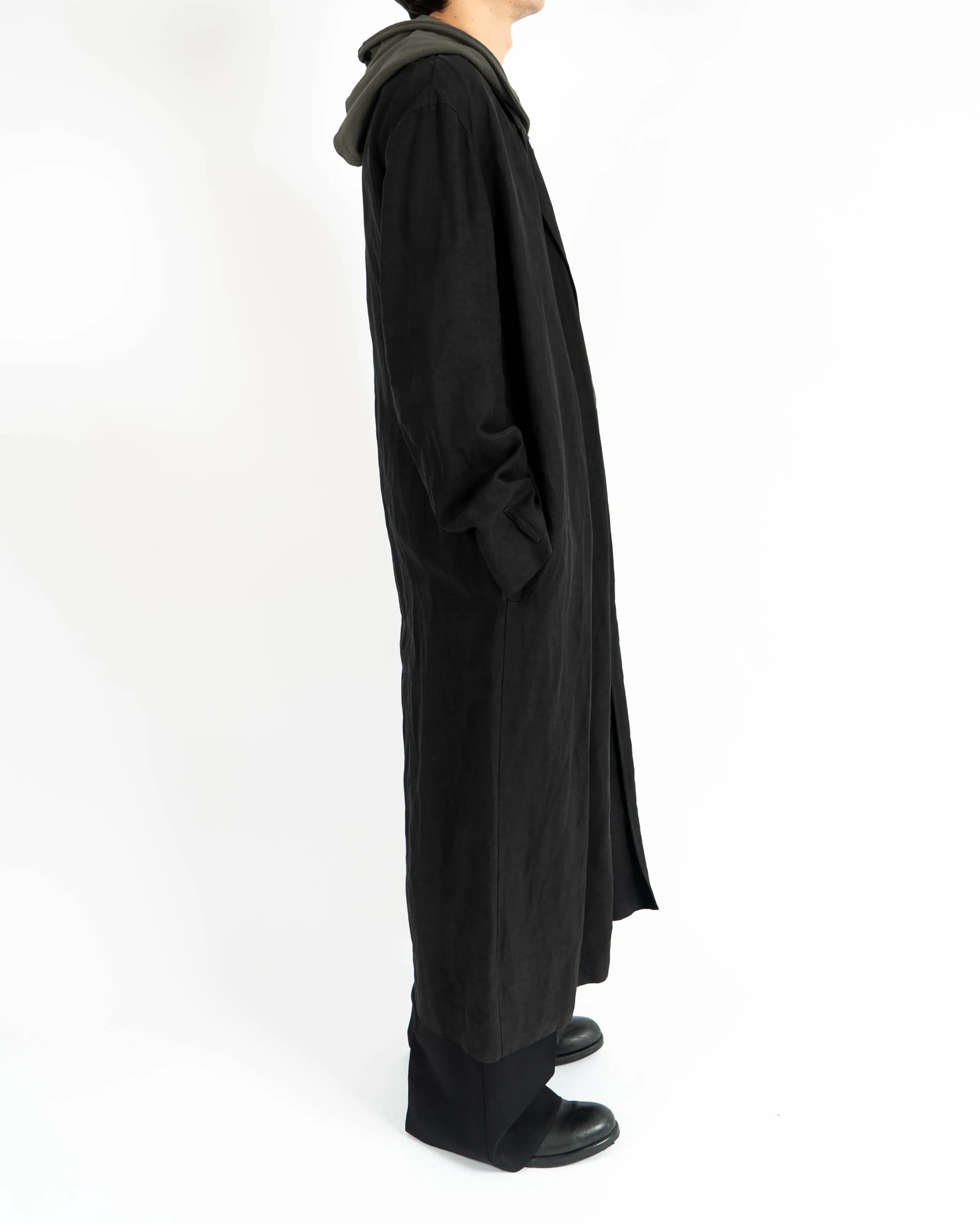 SS17 Oversized Open Linen Overcoat