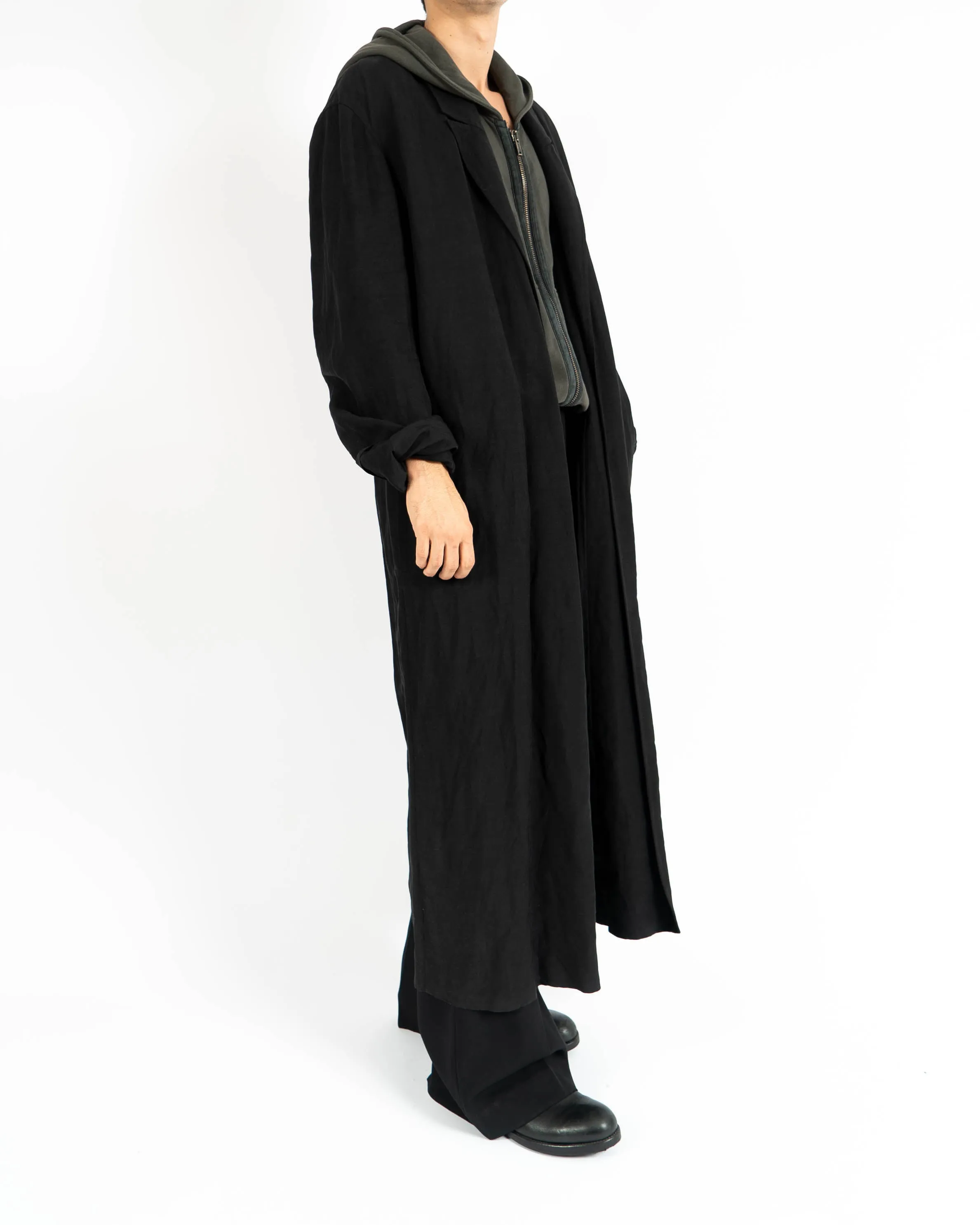 SS17 Oversized Open Linen Overcoat