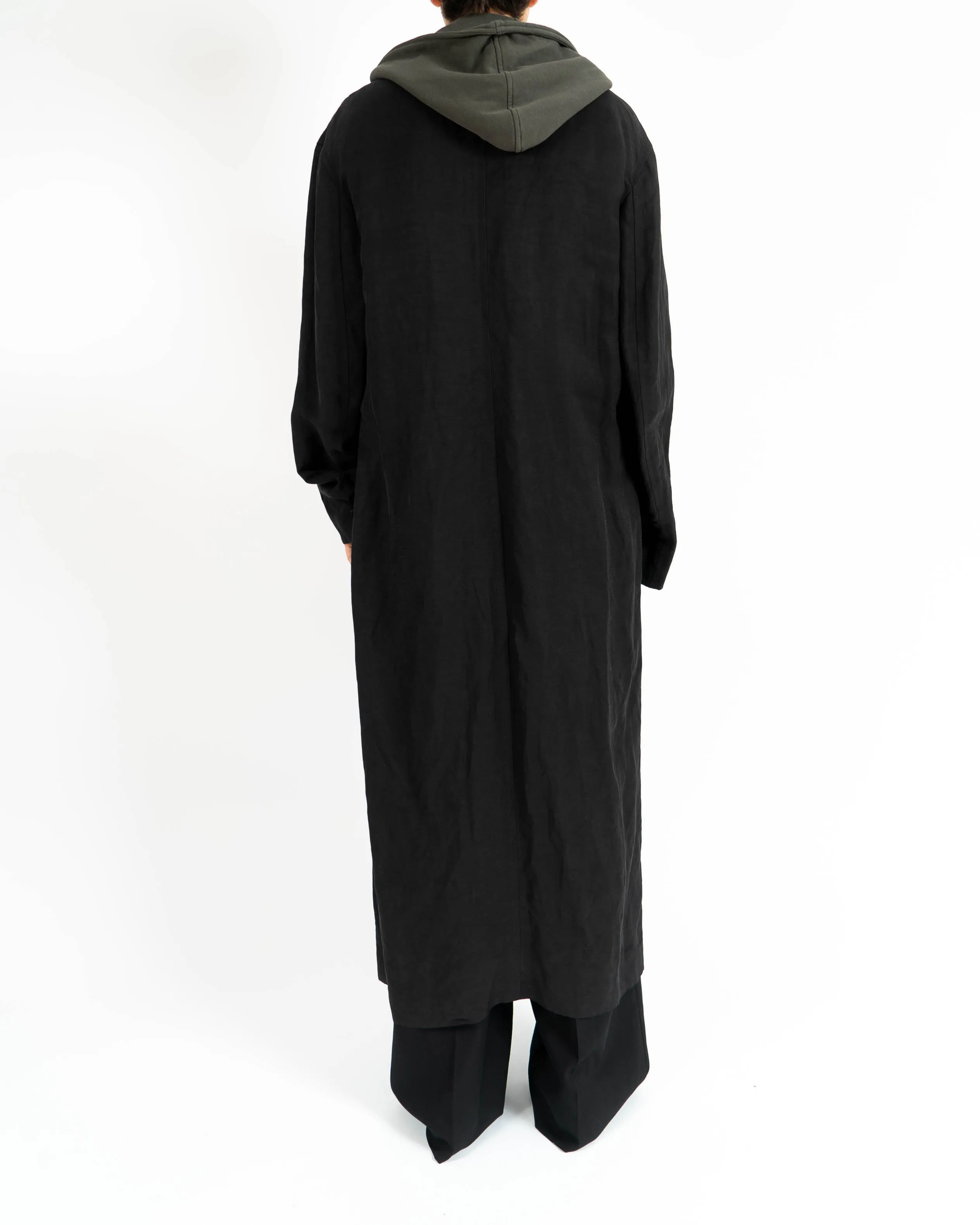 SS17 Oversized Open Linen Overcoat