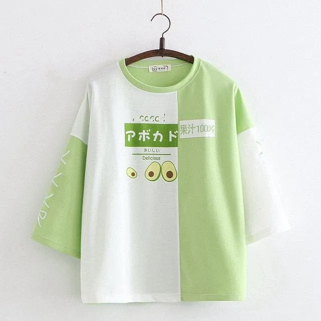 Strawberry Ribbon Kawaii Tee