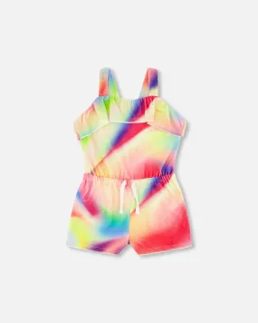 Terry Cloth Tie Dye Romper
