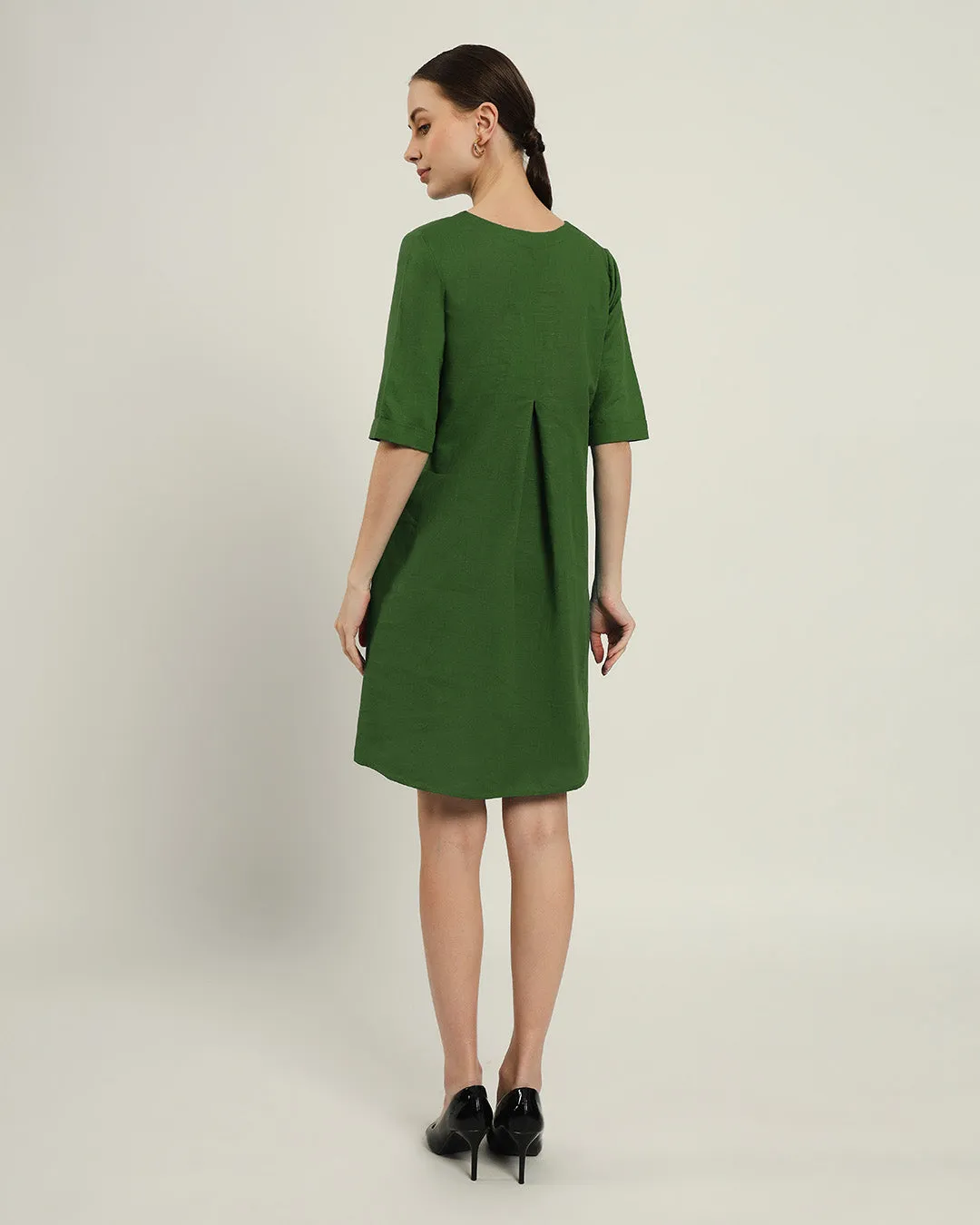 The Giza Emerald Cotton Dress