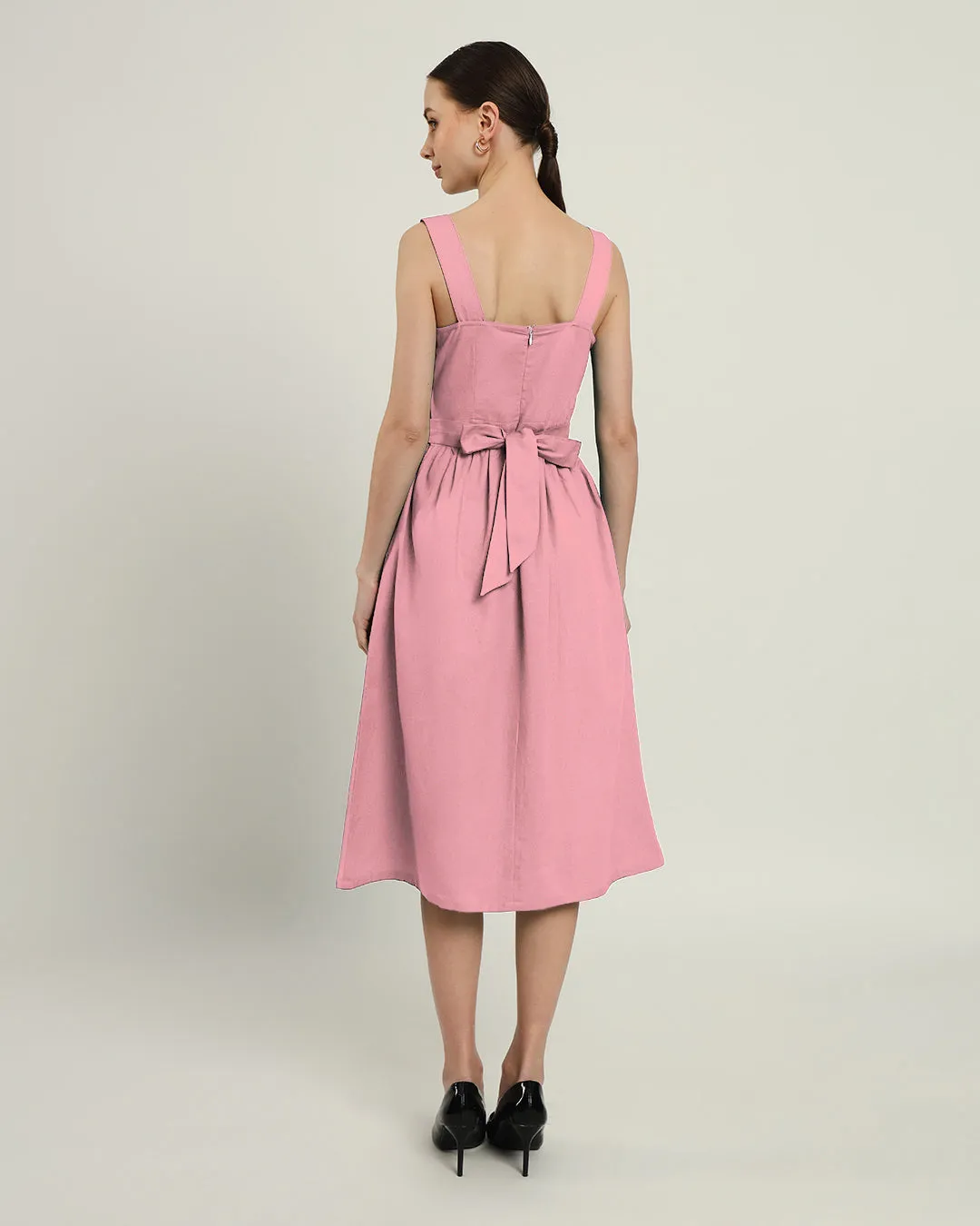 The Mihara Fondant Pink Cotton Dress