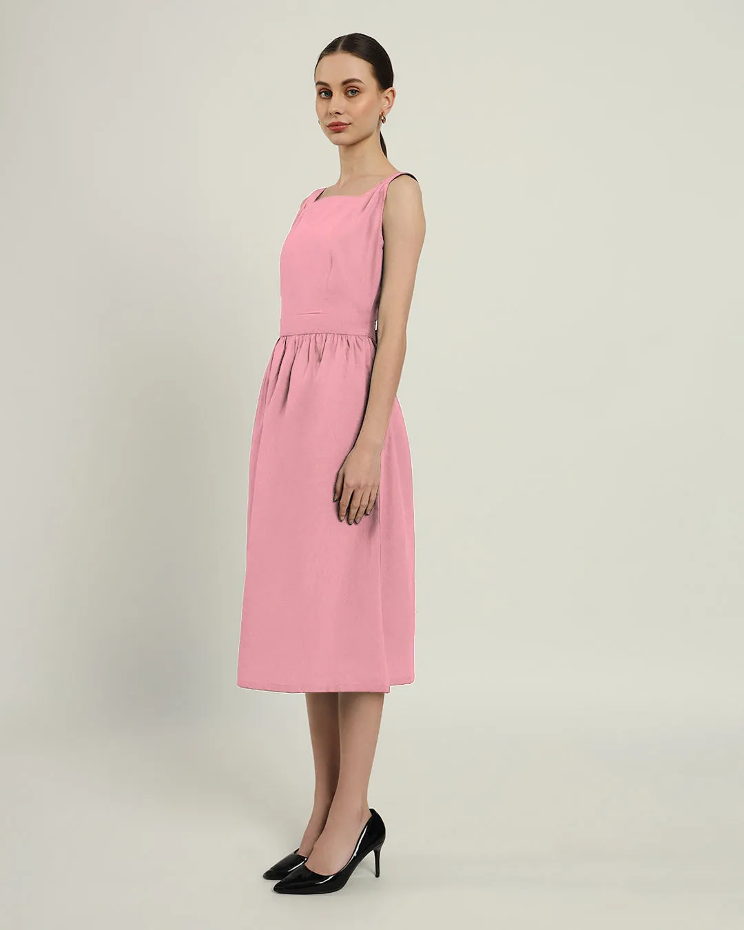 The Mihara Fondant Pink Cotton Dress