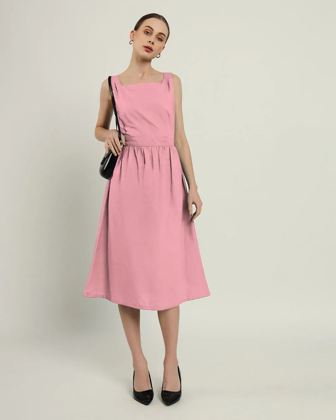 The Mihara Fondant Pink Cotton Dress