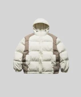 Two Tone Stitching Puff Down Coat