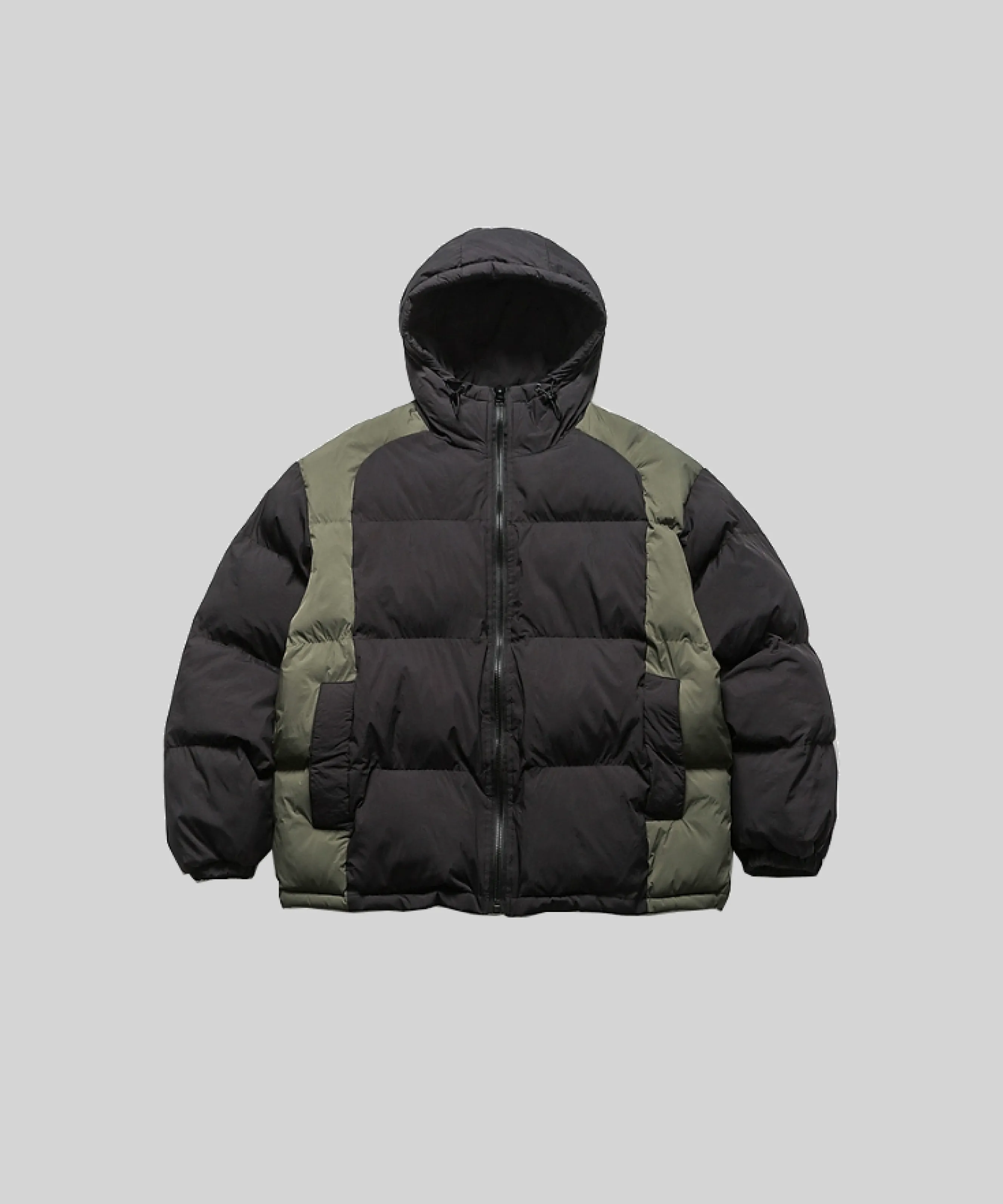Two Tone Stitching Puff Down Coat
