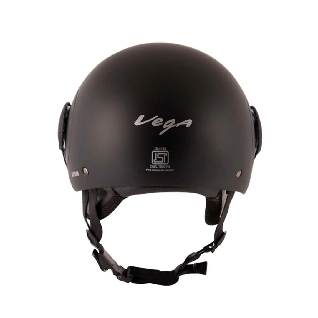 Vega Atom Dull Black With Free Balaclava