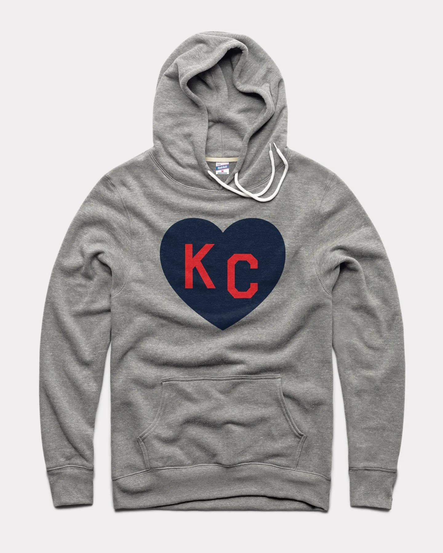 Vintage Grey KC Heart Hoodie
