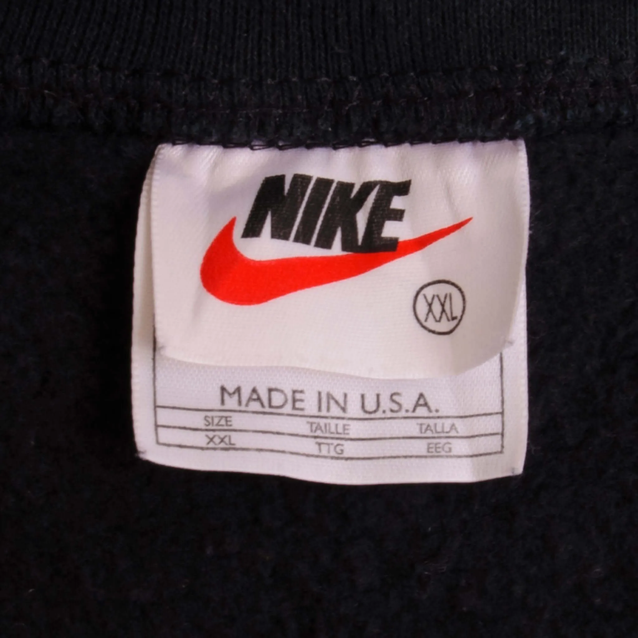 VINTAGE NIKE MIDDLE SWOOSH SWEATSHIRT 1990s SIZE 2XL MADE IN USA