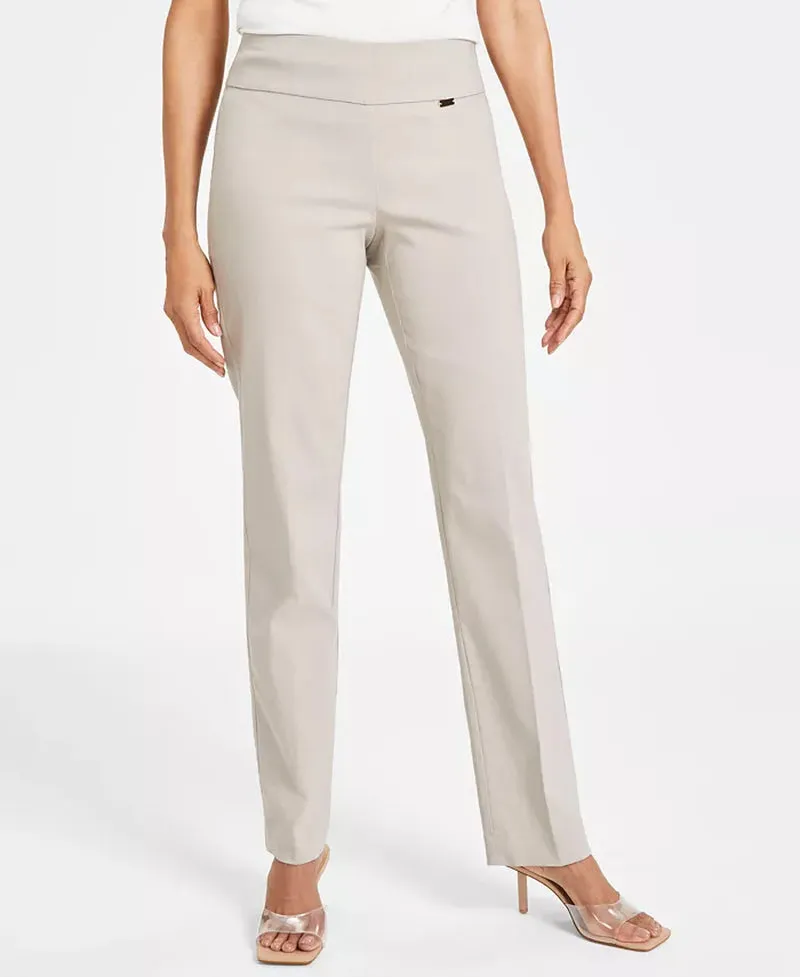 Women'S Tummy-Control Pull-On Straight-Leg Pants