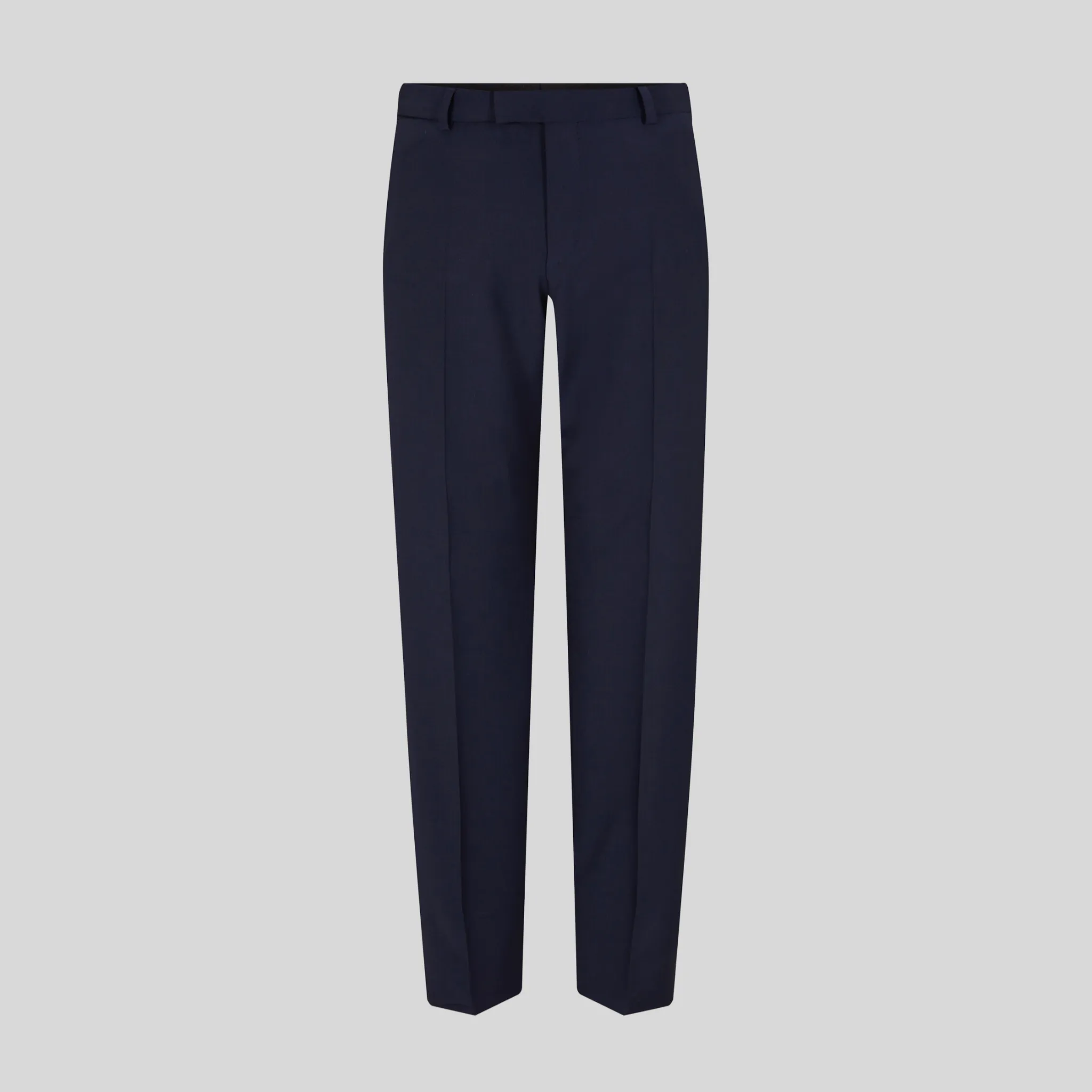 Wool Stretch Blend Slim Fit Dress Pant - Navy